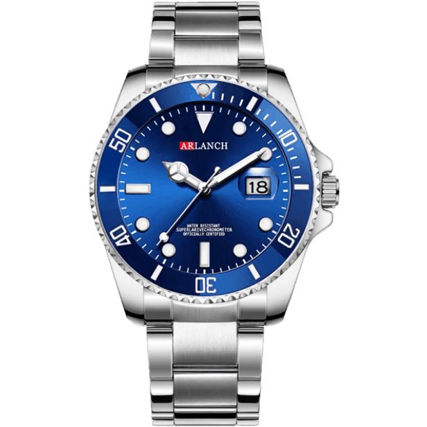 Relógio Arlanch - Com calendário, ideal para seu dia a dia em até 12 x de R$ 15,96 Silver Blue 