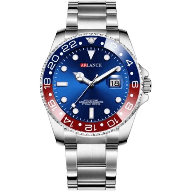 Relógio Arlanch - Com calendário, ideal para seu dia a dia em até 12 x de R$ 15,96 Silver Blue Red 