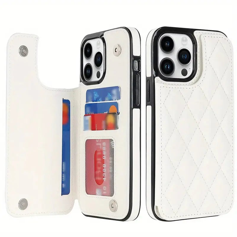 Case Carteira de couro para Iphone Puff