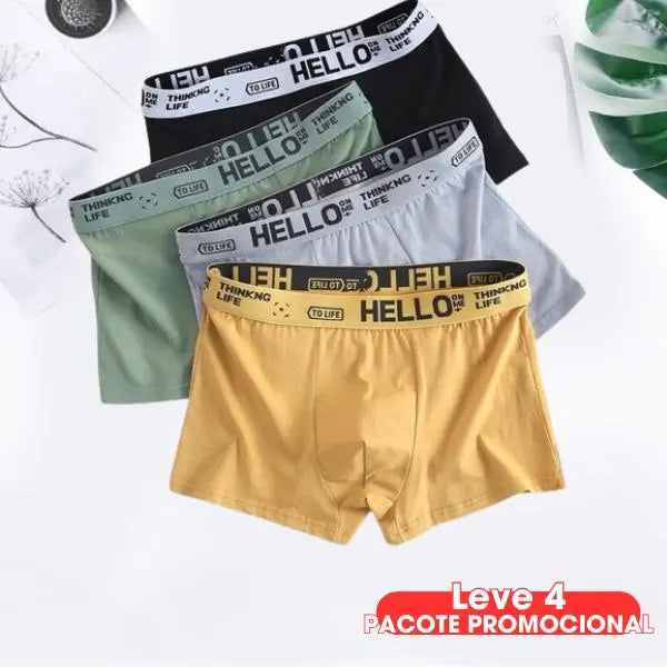 Cueca Hello Premium - Kit Promocional "Oferta do Mês" Pacote 4 Unidades - EisenShop