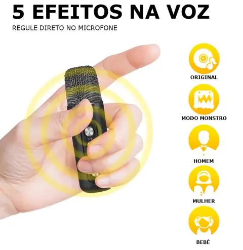 Karaokê Mbox Portátil - Dois microfones sem fio - EisenShop