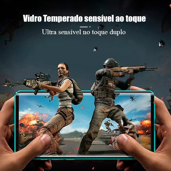 Capa de telefone dupla face de vidro temperado magnético para Samsung